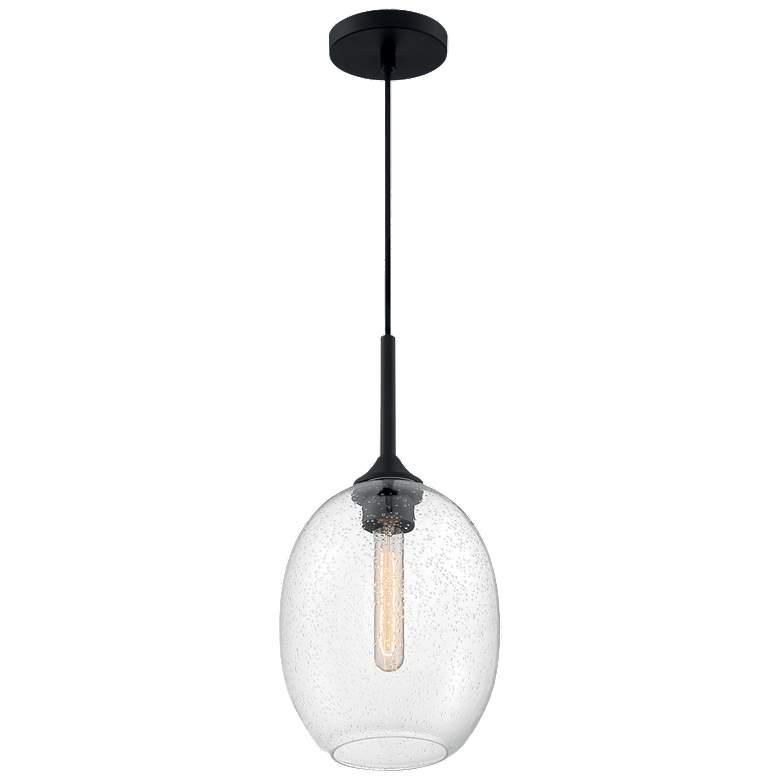 Image 1 Aria; 1 Light; Small Pendant Fixture; Matte Black Finish
