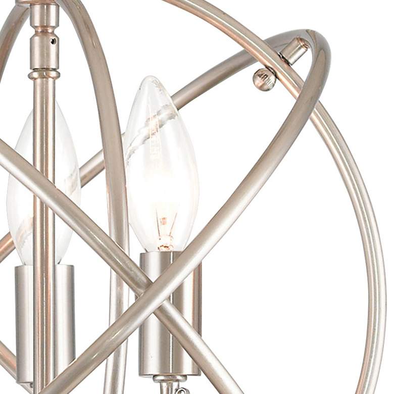 Image 3 Aria 12" Wide Brushed Nickel 3-Light Open Orb Ceiling Light more views