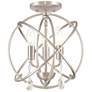 Aria 12"W Brushed Nickel 3-Light Convertible Ceiling Light