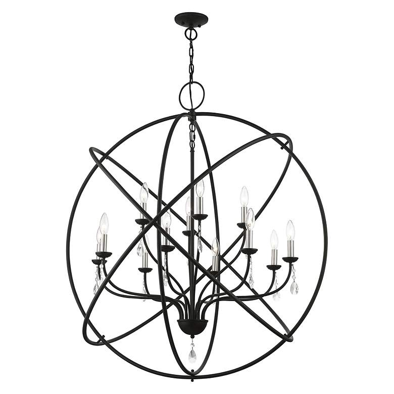 Image 4 Aria 12 Light Black Grande Foyer Chandelier more views