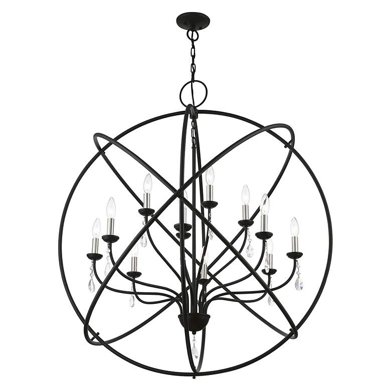 Image 5 Aria 12 Light Black Grande Foyer Chandelier more views
