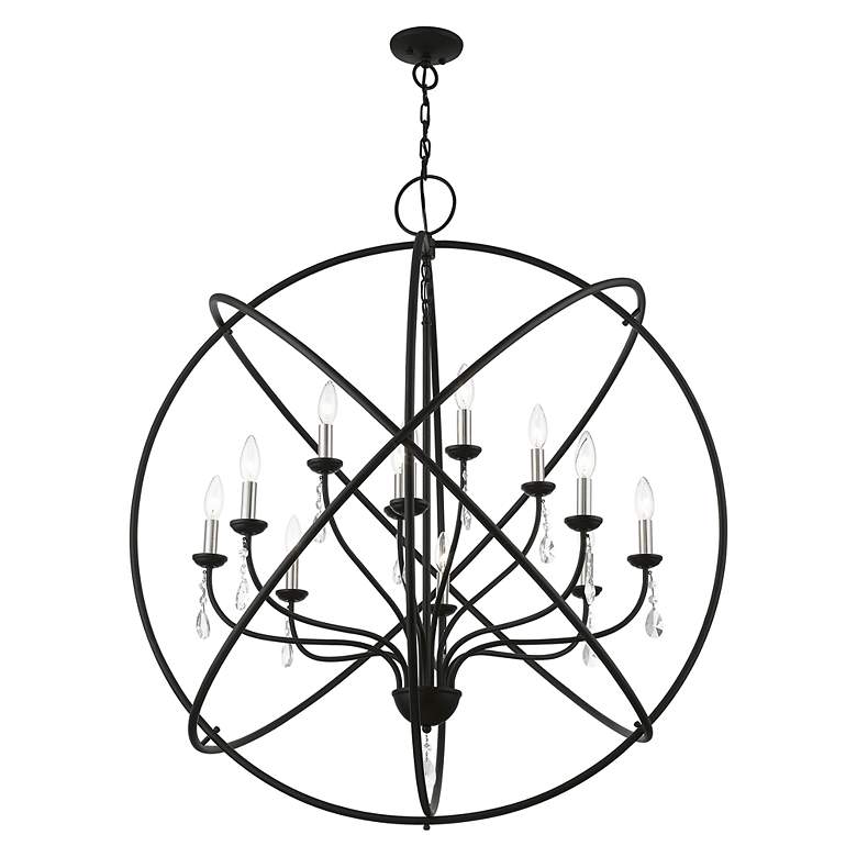 Image 6 Aria 12 Light Black Grande Foyer Chandelier more views