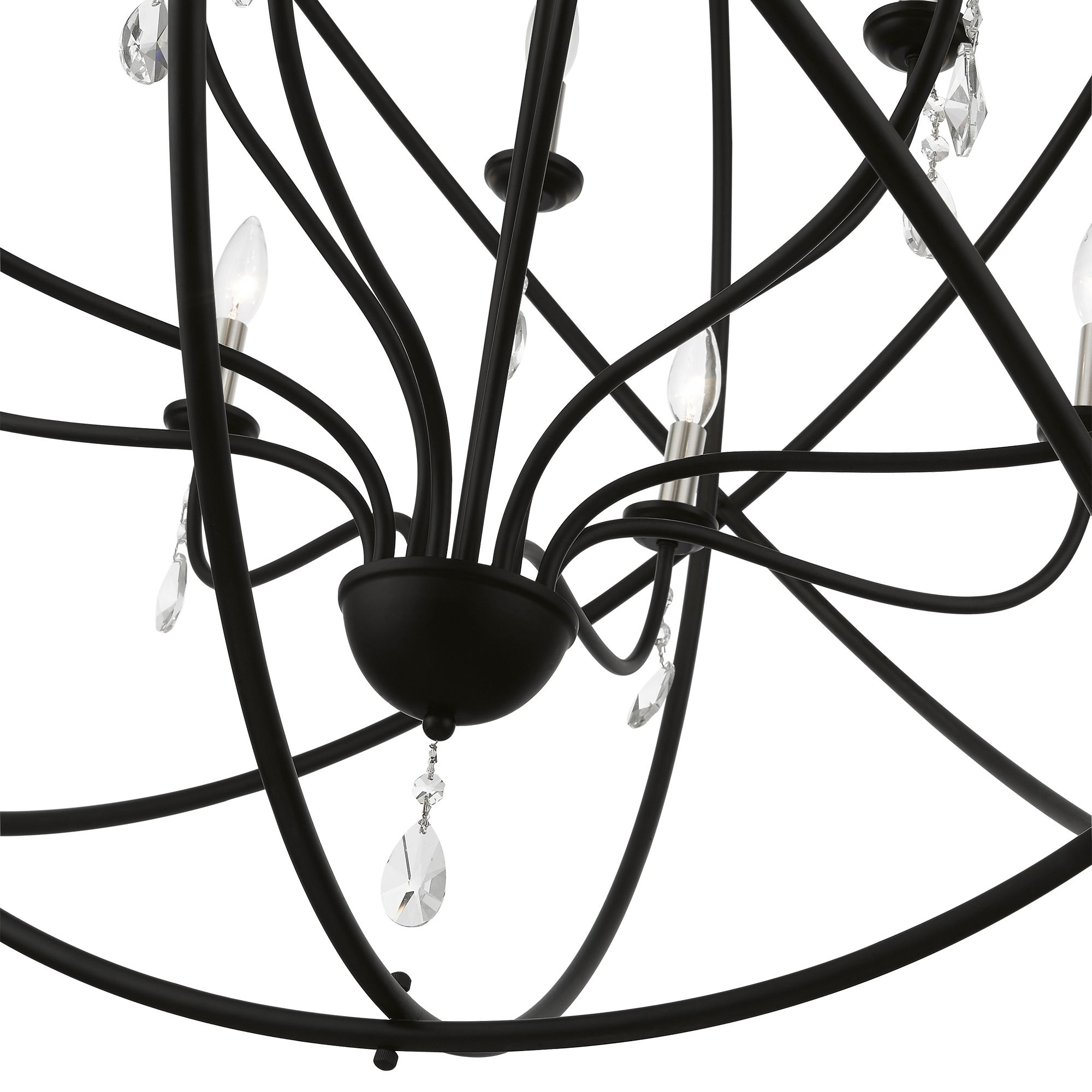 Aria 12 Light Black Grande Foyer Chandelier