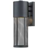 Aria 15 1/2&quot; High Black and Steel Mesh Outdoor Wall Light