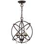 1_Aria 15 1/2" Wide Black 3-Light Chandelier