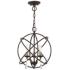 Aria 15 1/2" Wide Black 3-Light Chandelier