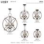 2_Aria 15 1/2" Wide Black 3-Light Chandelier more views