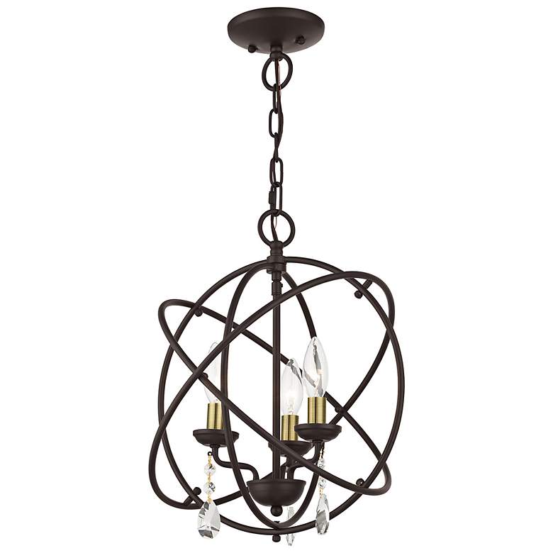 Image 3 Aria 15 1/2" Wide Black 3-Light Chandelier more views