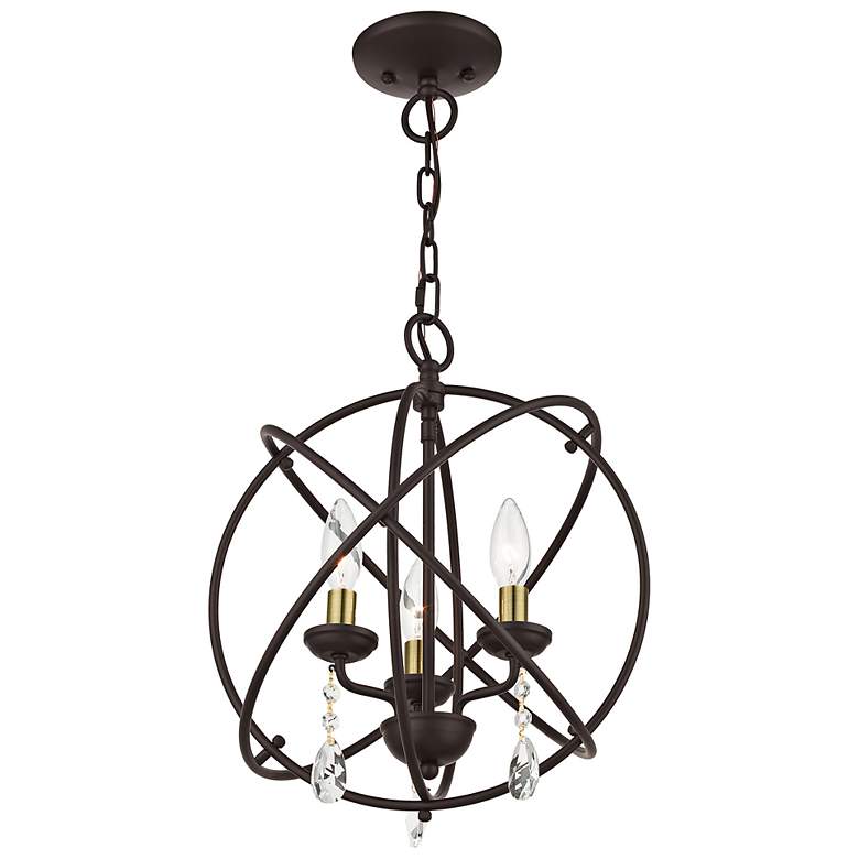Image 4 Aria 15 1/2" Wide Black 3-Light Chandelier more views