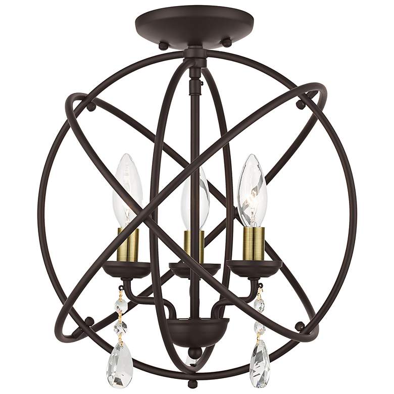Image 5 Aria 15 1/2" Wide Black 3-Light Chandelier more views