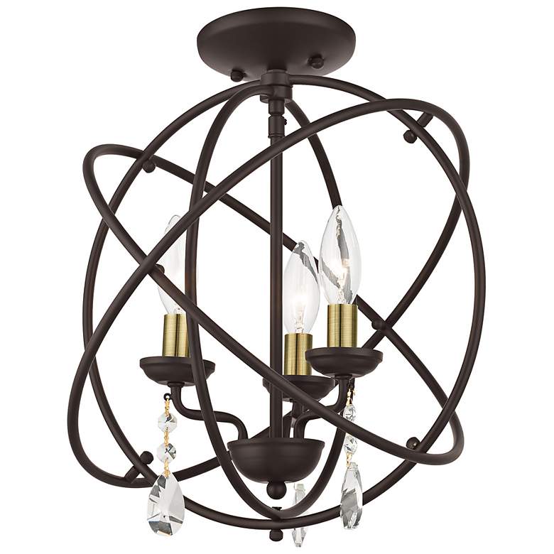 Image 7 Aria 15 1/2" Wide Black 3-Light Chandelier more views