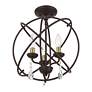 Aria 15 1/2" Wide Black 3-Light Chandelier