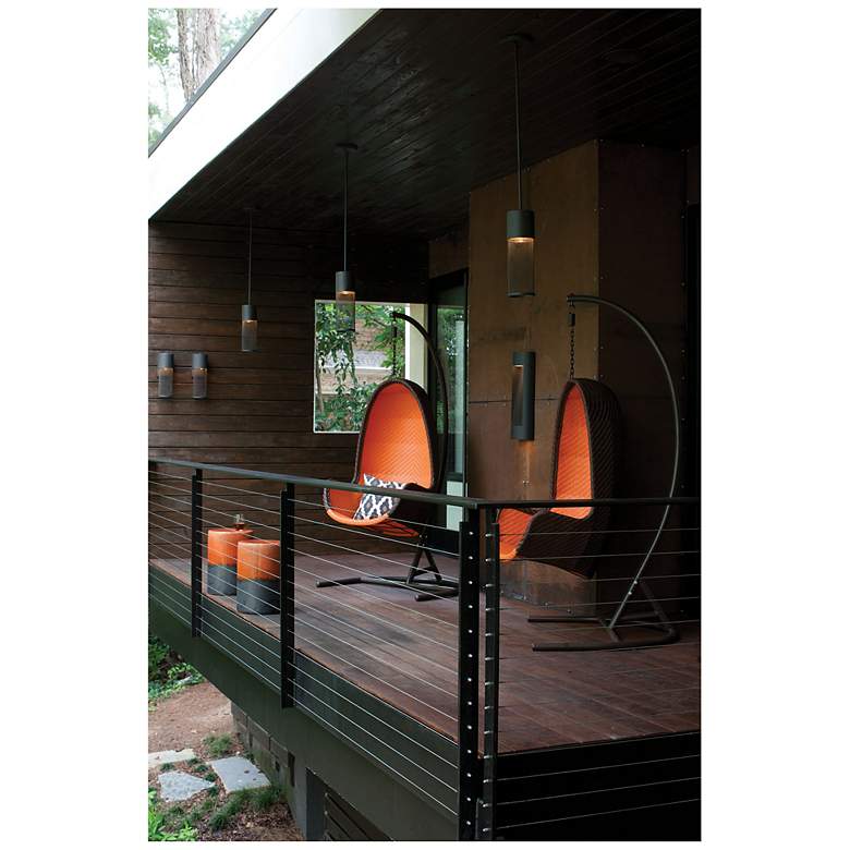 Image 3 Aria 15 3/4" High Buckeye Bronze LED Outdoor Hanging Light more views