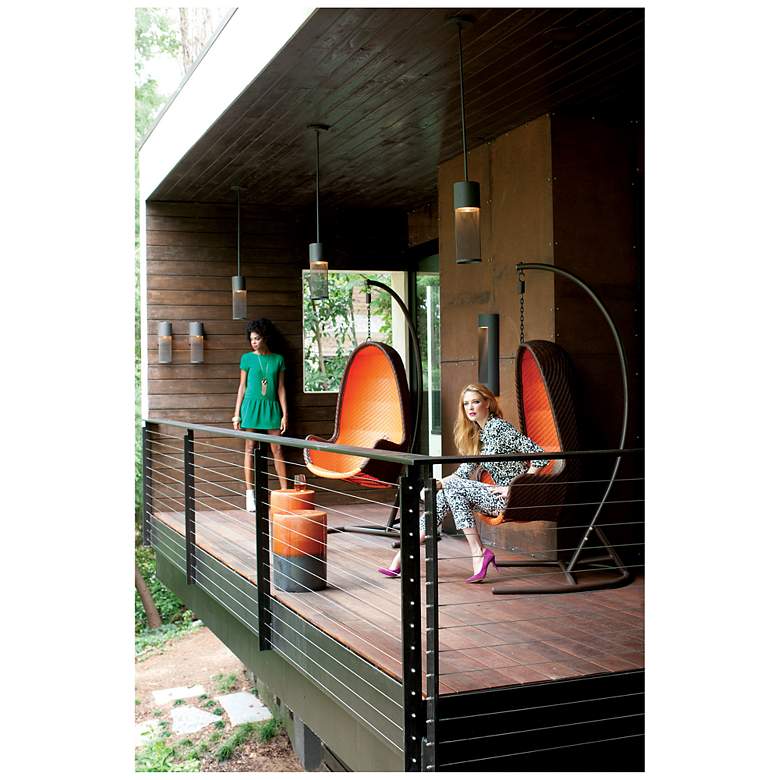 Image 4 Aria 15 3/4" High Buckeye Bronze LED Outdoor Hanging Light more views