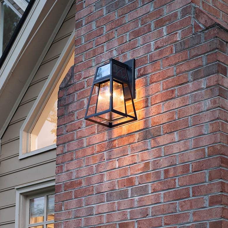 Image 5 Aria 17 1/2" High Black Dusk to Dawn Solar LED Wall Light more views