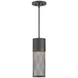 Aria 19 1/4&quot; High Black and Steel Mesh Outdoor Hanging Light