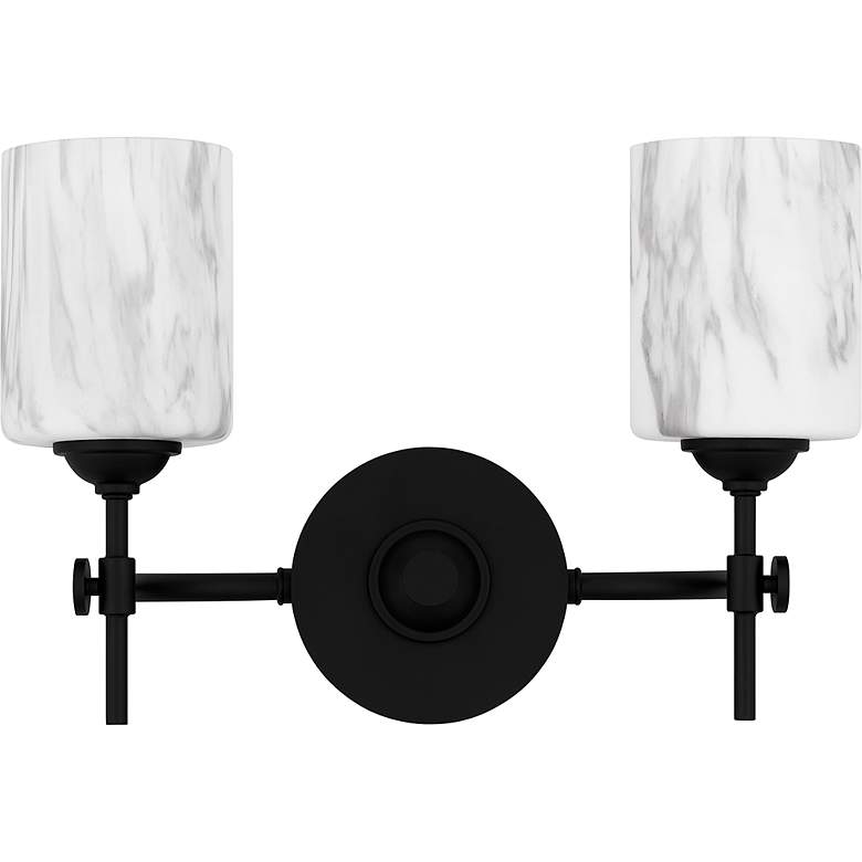 Image 3 Aria 2-Light Matte Black Bath Light more views