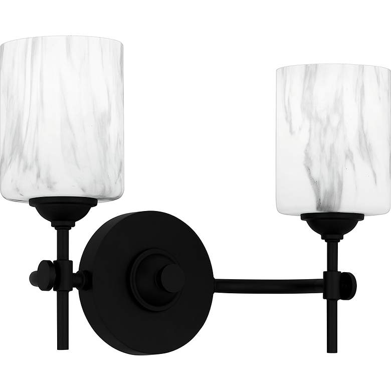 Image 4 Aria 2-Light Matte Black Bath Light more views