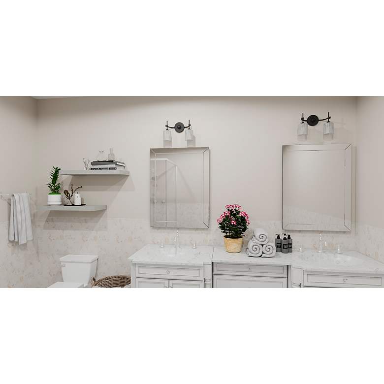 Image 6 Aria 2-Light Matte Black Bath Light more views