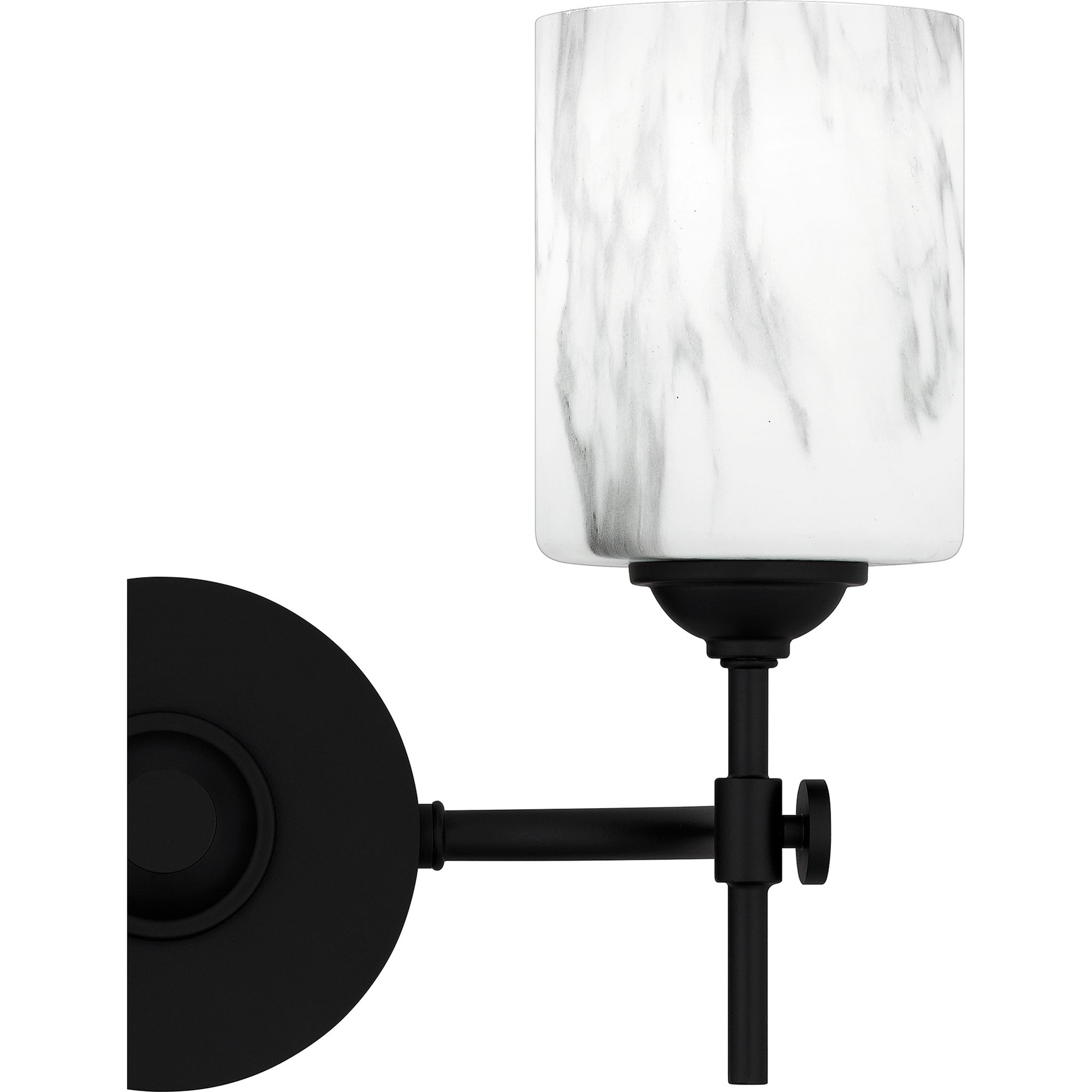 Aria 2-Light Matte Black Bath Light