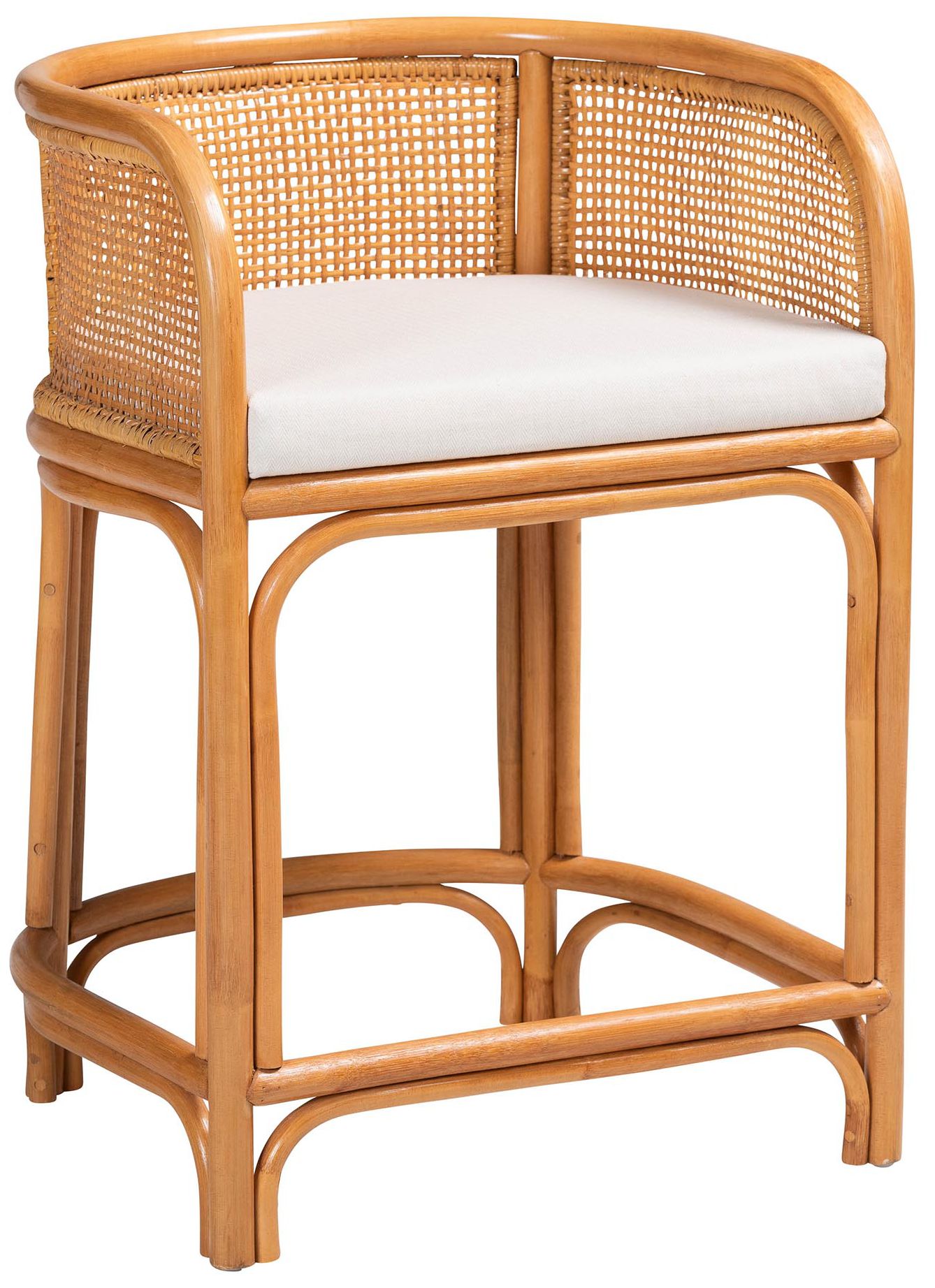 Image 2 Aria 22 1/2" Natural Rattan Counter Stool