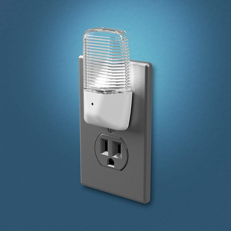 Image 2 Aria 3 1/4"W White Dusk To Dawn LED Night Lights Set of 2 more views