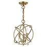 Thumbnail4 of Aria 3 Light Antique Brass Convertible Chandelier/Semi Flush more views