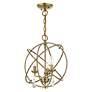 Thumbnail4 of Aria 3 Light Antique Brass Convertible Chandelier/Semi Flush more views