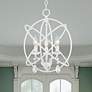 Thumbnail1 of Aria 3 Light Antique White Convertible Mini Chandelier/Ceiling Mount