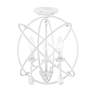 Thumbnail3 of Aria 3 Light Antique White Convertible Mini Chandelier/Ceiling Mount more views