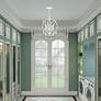 Thumbnail4 of Aria 3 Light Antique White Convertible Mini Chandelier/Ceiling Mount more views