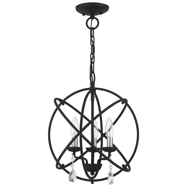 Image 3 Aria 3 Light Black Convertible Chandelier/Semi Flush more views
