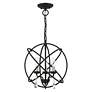 3_Aria 3 Light Black Convertible Chandelier/Semi Flush more views