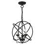 4_Aria 3 Light Black Convertible Chandelier/Semi Flush more views