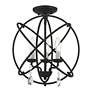 6_Aria 3 Light Black Convertible Chandelier/Semi Flush more views