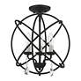 7_Aria 3 Light Black Convertible Chandelier/Semi Flush more views