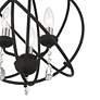 Aria 3 Light Black Convertible Chandelier/Semi Flush