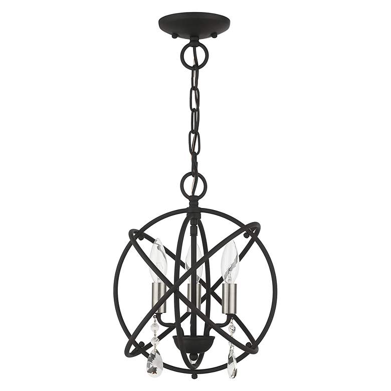 Image 3 Aria 3 Light Black Convertible Chandelier/Semi Flush more views