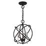 4_Aria 3 Light Black Convertible Chandelier/Semi Flush more views