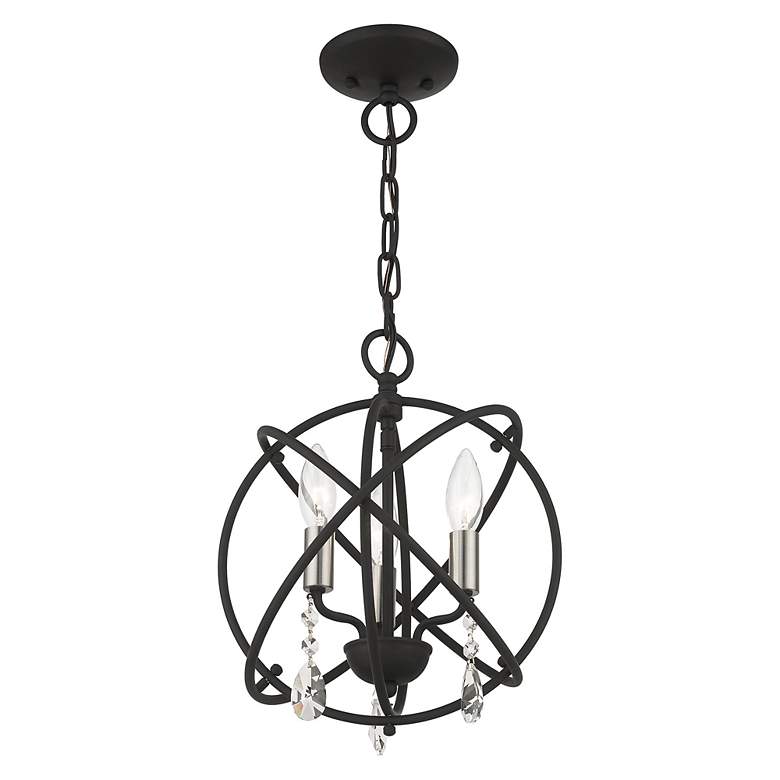Image 5 Aria 3 Light Black Convertible Chandelier/Semi Flush more views