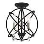 6_Aria 3 Light Black Convertible Chandelier/Semi Flush more views