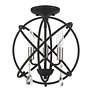 7_Aria 3 Light Black Convertible Chandelier/Semi Flush more views