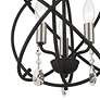 Aria 3 Light Black Convertible Chandelier/Semi Flush