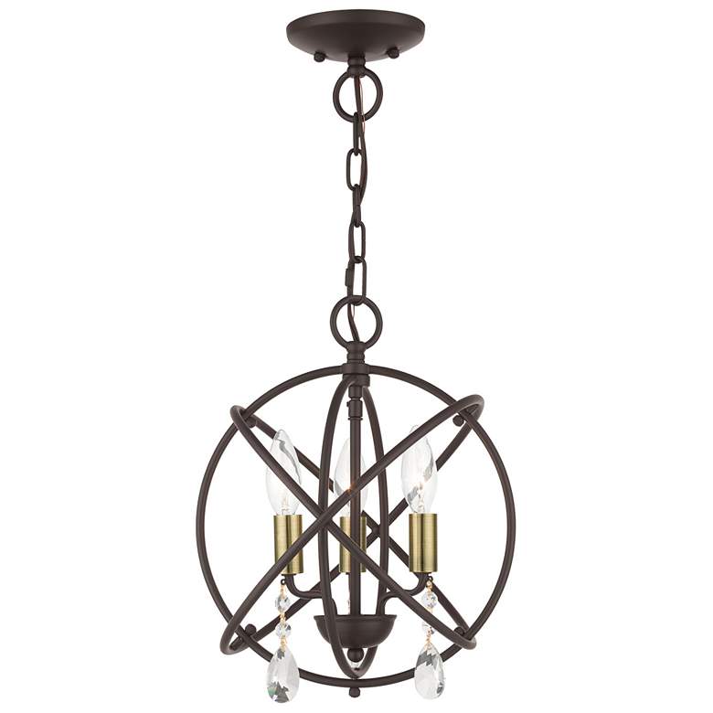 Image 1 Aria 3 Light Bronze Convertible Chandelier/Semi Flush