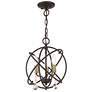 Thumbnail4 of Aria 3 Light Bronze Convertible Chandelier/Semi Flush more views