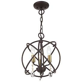 Image5 of Aria 3 Light Bronze Convertible Chandelier/Semi Flush more views