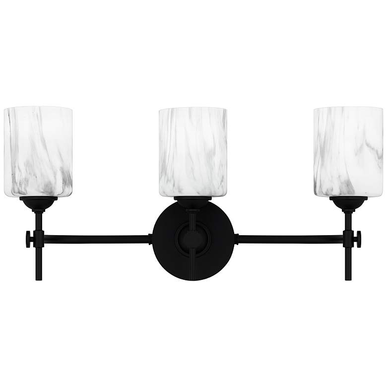 Image 2 Aria 3-Light Matte Black Bath Light