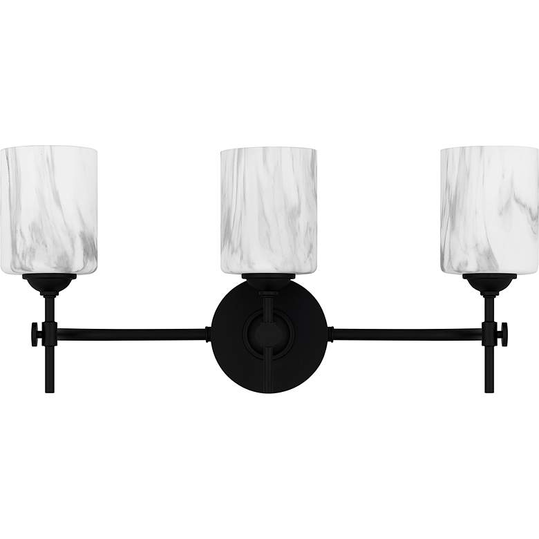 Image 3 Aria 3-Light Matte Black Bath Light more views