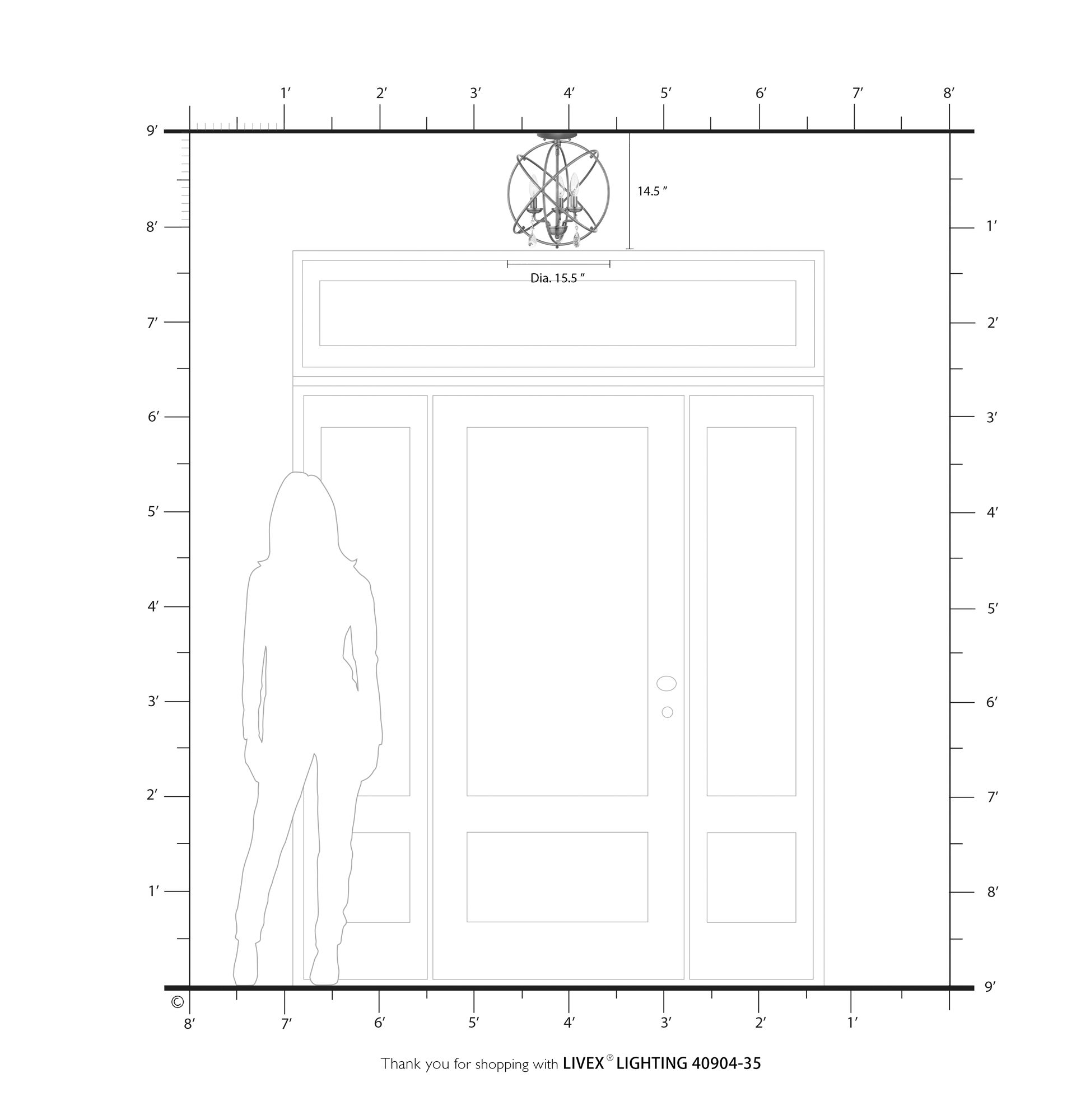 Aria 3 Light Polished Nickel Mini Chandelier/Ceiling Mount