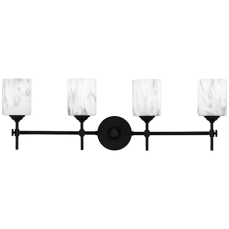 Image 2 Aria 4-Light Matte Black Bath Light